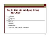 Phát triển Web nâng cao - Bài 2: Các lớp sử dụng trong ASP.Net