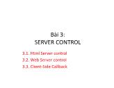 Phát triển Web nâng cao - Bài 3: Server Control