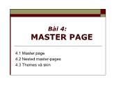 Phát triển Web nâng cao - Bài 4: Master Page