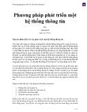 Phương pháp phát triển một hệ thống thông tin