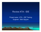 Review ATA - IDE - Project: ATA – IDE Training - Minh Nguyen