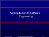 Software Engineering - Chapter 1: An Introduction to Software Engineering