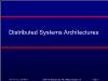 Software Engineering - Chapter 12: Distributed Systems Architectures