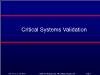 Software Engineering - Chapter 24: Critical Systems Validation