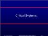 Software Engineering - Chapter 3: Critical Systems