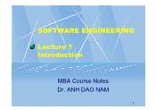 Software Engineering - Lecture 1: Introduction - Anh Dao Nam