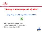 Ứng dụng Excel trong kiểm toán BCTC - Phạm Anh Tuấn