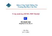 Ví dụ minh họa HTML - PHP - MySQL - Đỗ Thanh Nghị