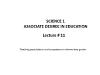 Science 1: Associate degree in Education - Lecture 11: Teaching populations and ecosystems in elementary grades