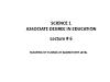 Science 1: Associate degree in Education - Lecture 6: Teaching of science at elementary level