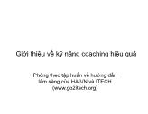 Bài giảng Kỹ năng coaching hiệu quả phản hồi và giao tiếp