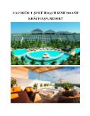 Các bước lập kế hoạch kinh doanh Khách sạn, Resort