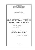 Luận án Quan hệ Australia - Việt Nam trong giai đoạn 1991-2013