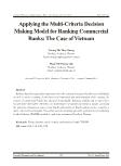 Applying the Multi-Criteria Decision Making Model for Ranking Commercial Banks: The Case of Vietnam