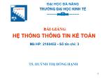 Bài giảng Hệ thống thông tin kế toán - Chương 1: Tổng quan về hệ thống thông tin kế toán - Huỳnh Thị Hồng Hạnh