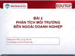 Bài giảng Quản trị chiến lược - Bài 2: Phân tích môi trường bên ngoài doanh nghiệp