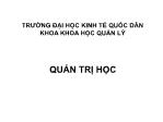 Bài giảng Quản trị học - Chương II: Môi trường quản lý