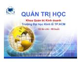 Bài giảng Quản trị học - Trần Đăng Khoa