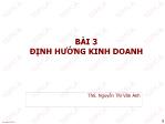 Bài giảng Quản trị kinh doanh - Bài 3: Định hướng kinh doanh