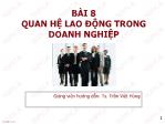 Bài giảng Quản trị nguồn nhân lực - Bài 8: Quan hệ lao động trong doanh nghiệp - Trần Việt Hùng