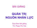 Bài giảng Quản trị nguồn nhân lực - Chương 1: Nhập môn quản trị nguồn nhân lực - Phạm Thị Yến