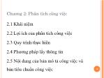 Bài giảng Quản trị nguồn nhân lực - Chương 2: Phân tích công việc