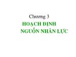 Bài giảng Quản trị nguồn nhân lực - Chương 3: Hoạch đinh nguồn nhân lực - Phạm Thị Yến