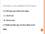 Bài giảng Quản trị nguồn nhân lực - Chương 4: Quá trình tuyển dụng