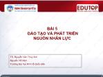 Bài giảng Quản trị nhân lực - Bài 5: Đào tạo và phát triển nguồn nhân lực - Vũ Thị Uyên