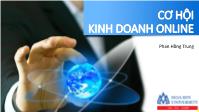 Cơ hội kinh doanh online - Phan Hồng Trung