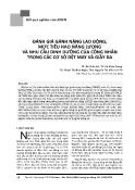 Đánh giá gánh nặng lao động, mức tiêu hao năng lượng và nhu cầu dinh dưỡng của công nhân trong các cơ sở dệt may và giầy da