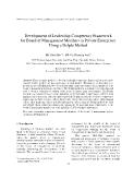 Development of leadership competency framework for board of management members in private enterprises using a delphi method