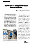 Giải pháp nâng cao chất lượng nguồn nhân lực ở huyện Quỳnh Lưu