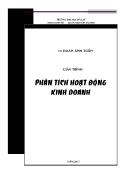 Giáo trình Phaann tích hoạt động kinh doanh - Đoàn Anh Tuấn