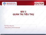 Giáo trình Quản trị kinh doanh 2 - Bài 3: Quản trị tiêu thụ