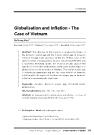 Globalisation and Inflation - The Case of Vietnam