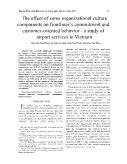 The effect of some organizational culture components on frontliner’s commitment and customer-oriented behavior - a study of airport services in Vietnam