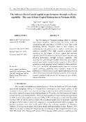 The indirect effect of social capital on performance through resilience capability - The case of State-Capital Enterprises in Vietnam (SCE)