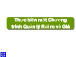 Thực hiện một chương trình quản lý rủi ro về giá