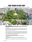 Thực trạng và giải pháp phát triển mảng cây xanh đô thị thành phố Hồ Chí Minh