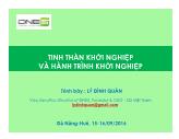 Tinh thần khởi nghiệp và hành trình khởi nghiệp