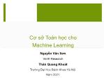 Bài giảng Cơ sở Toán học cho Machine Learning - Nguyễn Văn Sơn