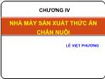 Bài giảng Công nghệ sản xuất thức ăn công nghiệp - Chương 4: Nhà máy sản xuất thức ăn chăn nuôi - Lê Việt Phương