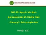 Bài giảng Đại số tuyến tính - Chương 3: Ánh xạ tuyến tính - Nguyễn Văn Định