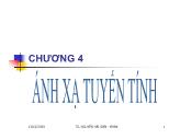 Bài giảng Đại số tuyến tính - Chương 4: Ánh xạ tuyến tính - Nguyễn Hải Sơn