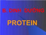 Bài giảng Dinh dưỡng động vật - Protein