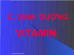 Bài giảng Dinh dưỡng động vật - Vitamin