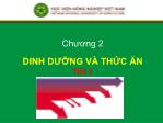 Bài giảng Dinh dưỡng và thức ăn vật nuôi - Chương 2: Dinh dưỡng và thức ăn