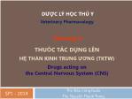 Bài giảng Dược lý học thú y - Chương 5: Thuốc tác dụng lên hệ thần kinh trung ương