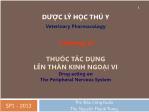 Bài giảng Dược lý học thú y - Chương 6: Thuốc tác dụng lên thần kinh ngoại vi